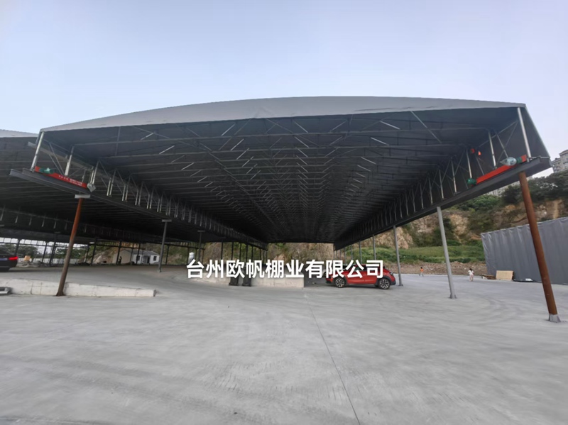 架空电动推拉雨棚物流园，仓库，仓房，专用